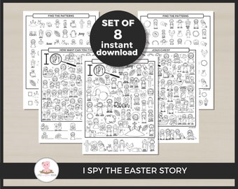 I spy the Easter story and resurrection printable by Little Wiggles Design