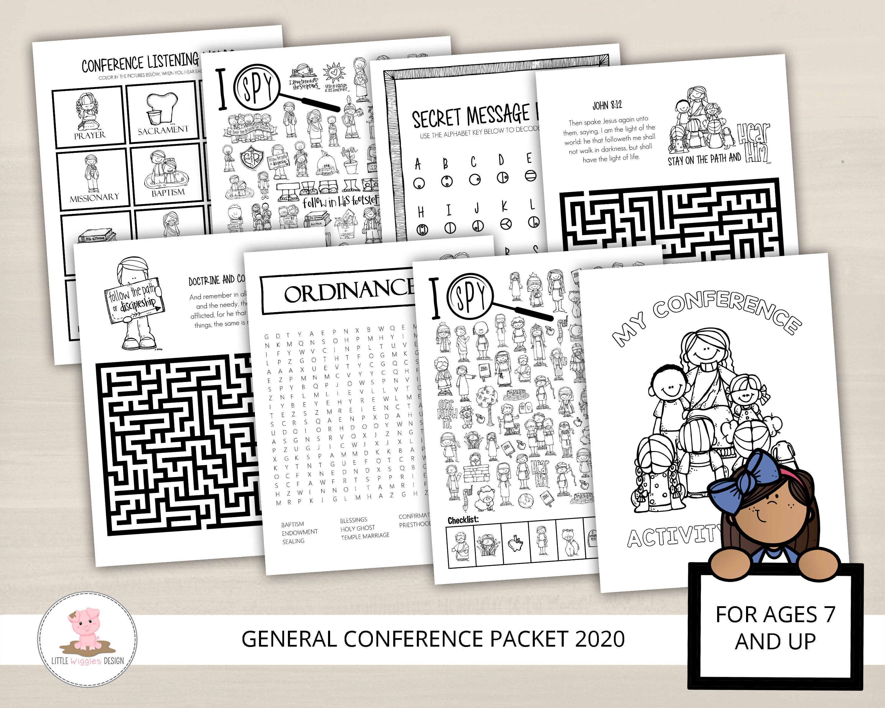 General Conference activity packet General Conference for Etsy