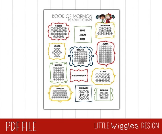 Book Of Mormon Reading Chart Pdf