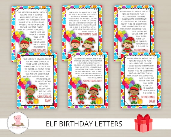 Elf Birthday Letter Elf Props Happy Birthday Elf Letter