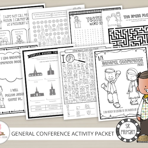LDS General Conference Packet / Primary Children Activity Etsy