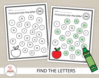 Find the letter Alphabet recognition, dot marker worksheet, letter alphabet printable