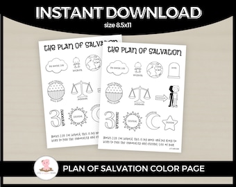 Plan of salvation coloring page by Little Wiggles Design