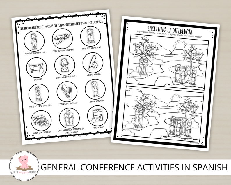 Abril De 2023 General Conference Activity Packet Spanish Etsy