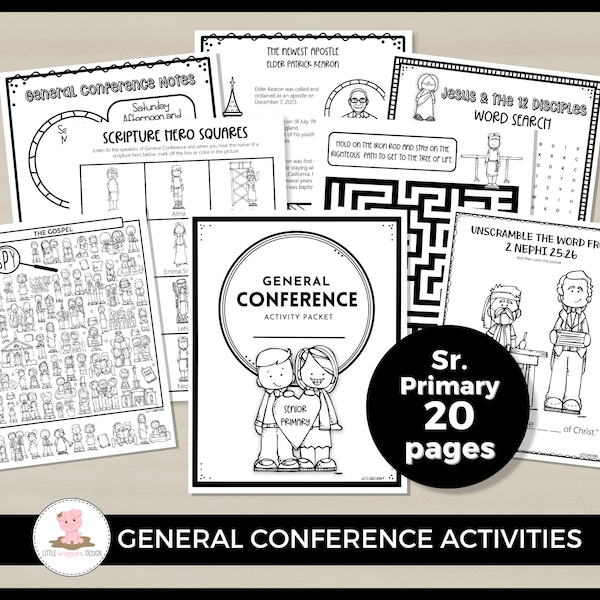 April 2024 General Conference packet by Little Wiggles Design