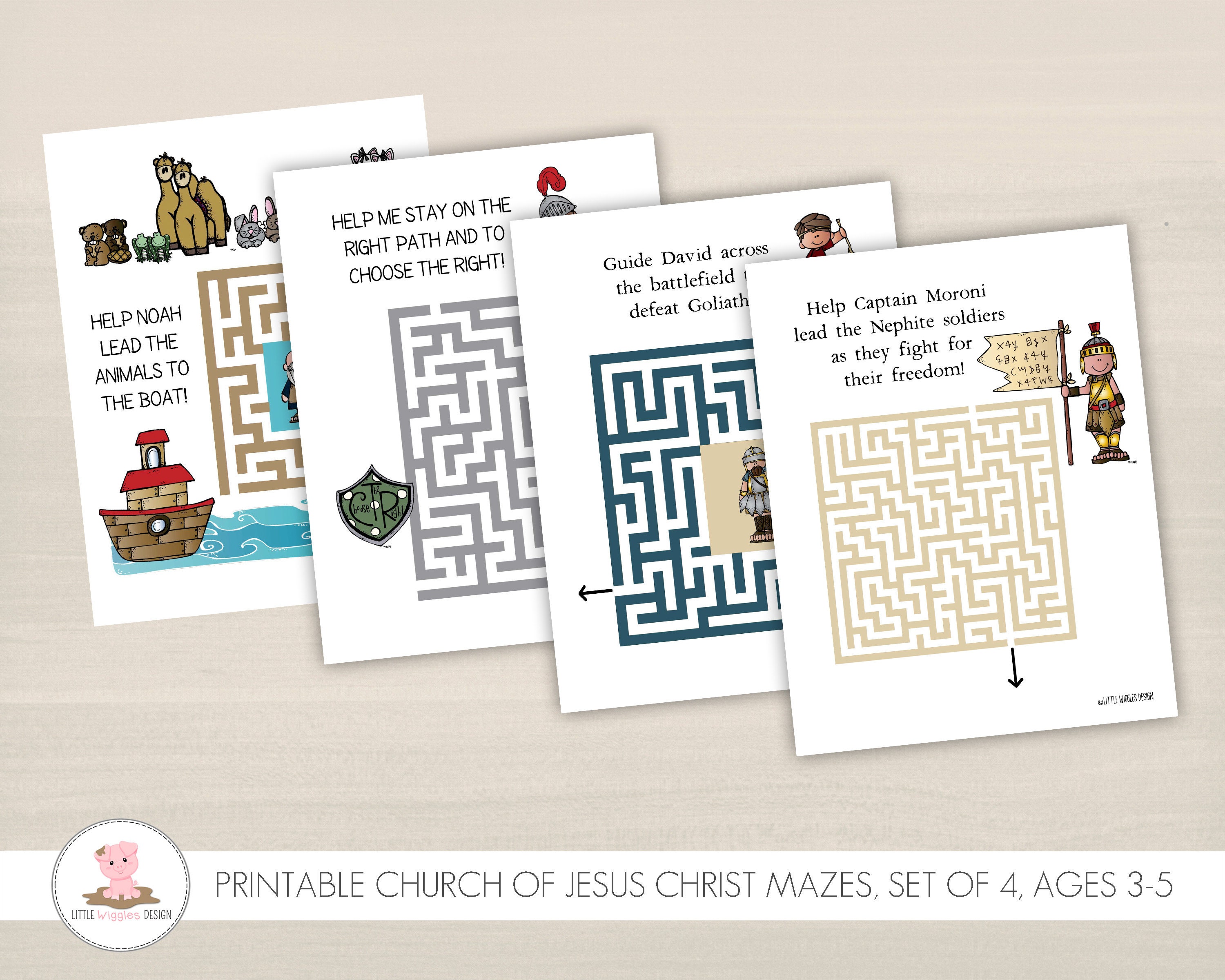 ages 3 5 church of jesus christ mazes book of mormon activity etsy