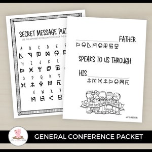 Church of Jesus Christ Of Latter Say Saints General Conference packet by Little Wiggles Design image 4