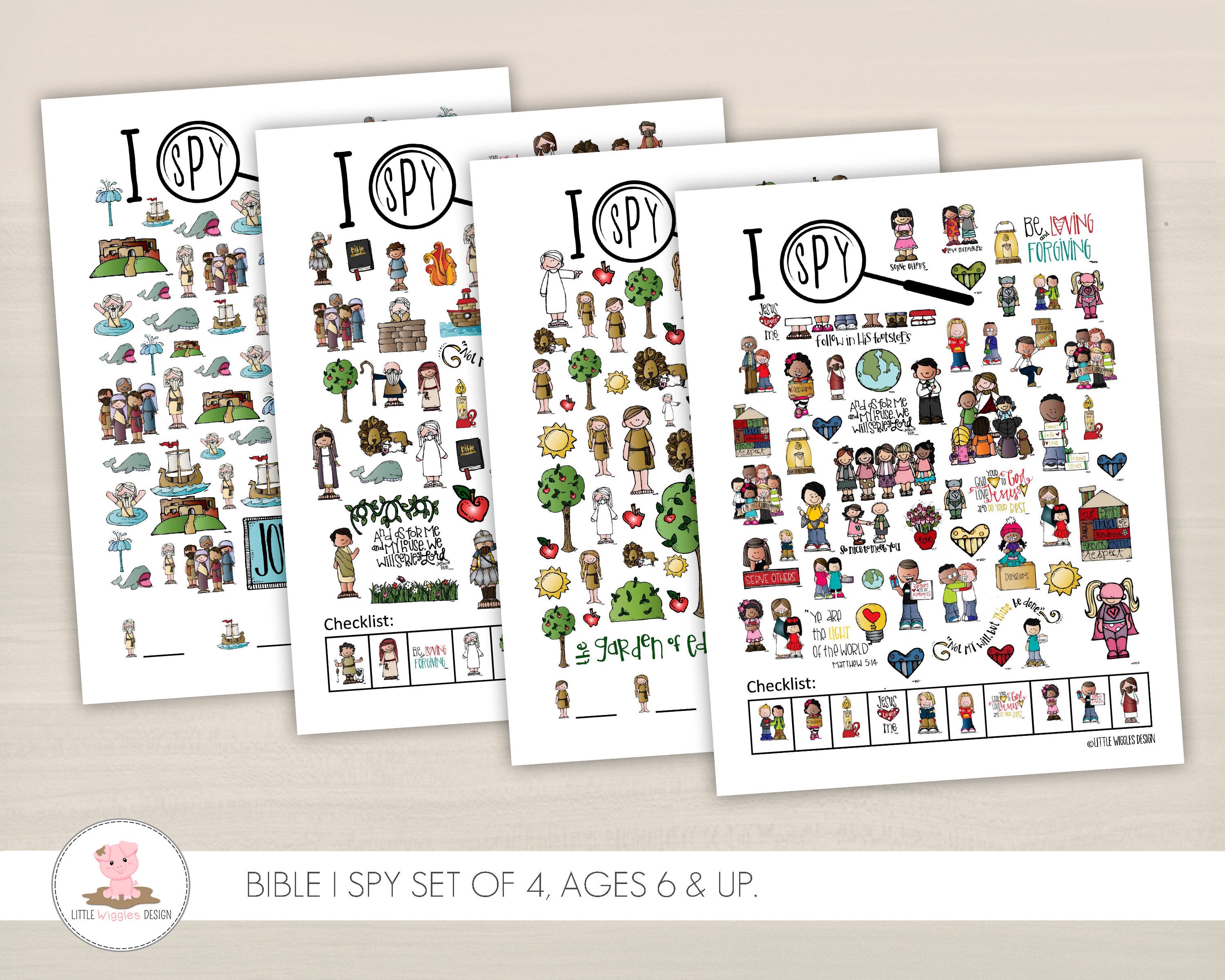 Ages 6 &amp; up I spy Bible printable | Etsy