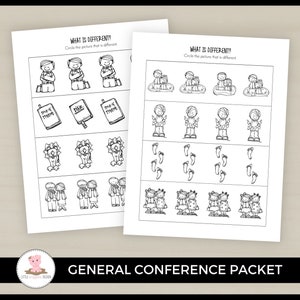 Church of Jesus Christ Of Latter Say Saints General Conference packet by Little Wiggles Design image 3