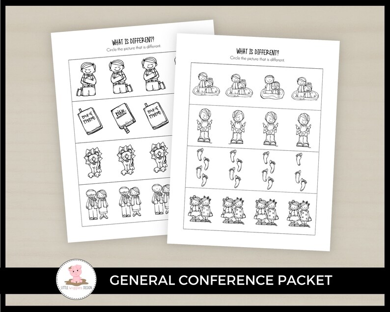 Church of Jesus Christ Of Latter Say Saints General Conference packet by Little Wiggles Design image 3