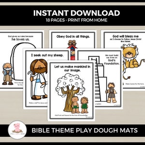 Bible themed play dough activity by Little Wiggles Design