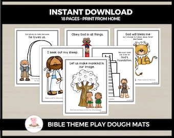 Bible themed play dough activity by Little Wiggles Design