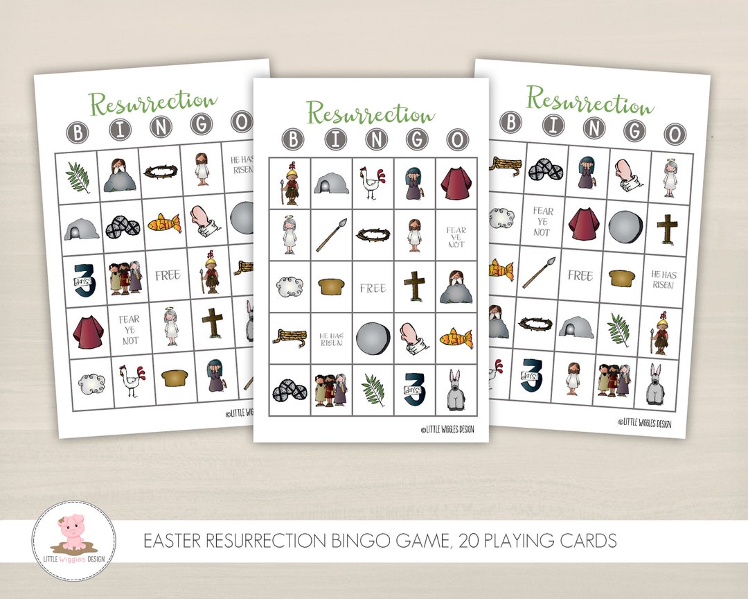 Printable Easter Resurrection Bingo Game 20 Printable Cards - Etsy