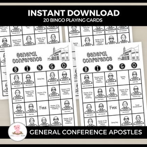 Church of Jesus Christ General Conference Apostle Bingo by Little Wiggles Design