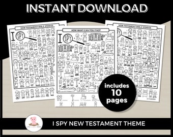 I spy Bible New Testament lesson activity by Little Wiggles Design