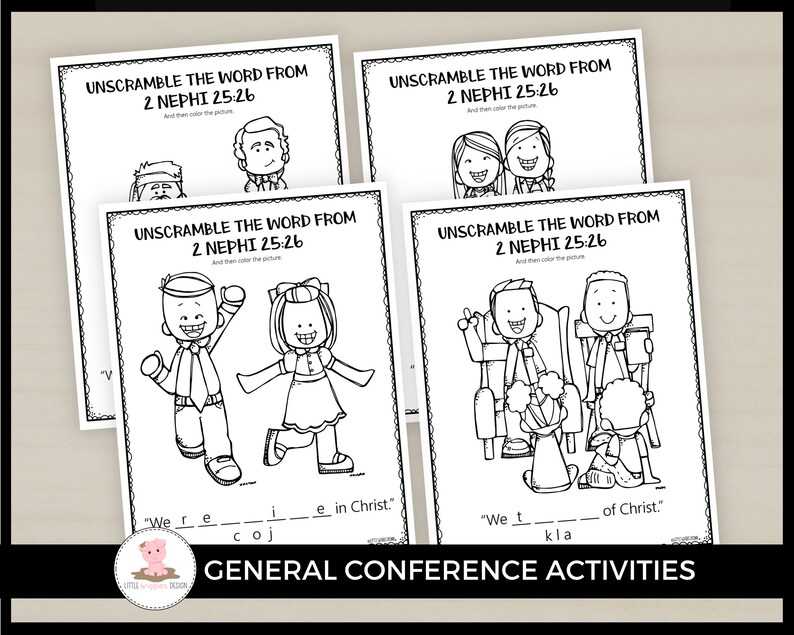 April 2025 General Conference Packet by Little Wiggles Design Etsy
