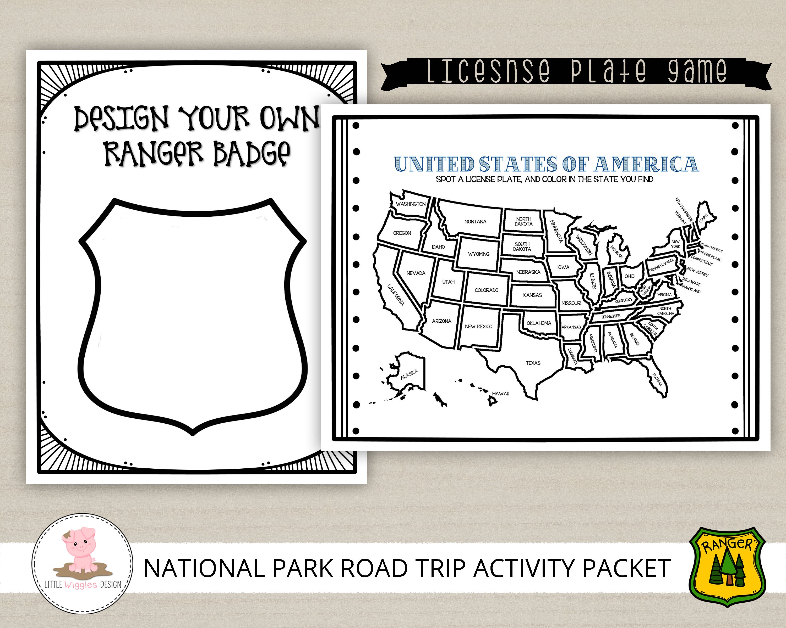National Park Printable National Park Kid Activity Packet - Etsy