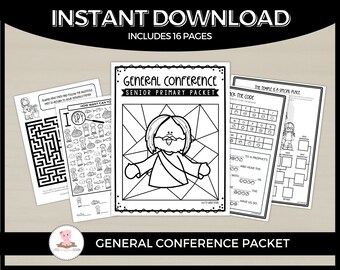 Church of Jesus Christ General Conference packet by Little Wiggles Design
