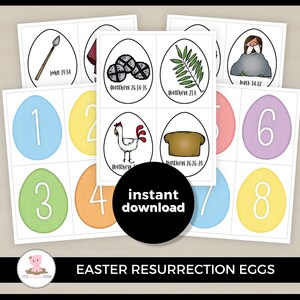 Bible Resurrection Eggs printable by Little Wiggles Design