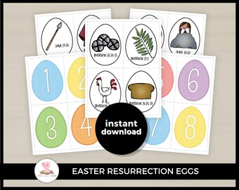 Bible Resurrection Eggs printable by Little Wiggles Design