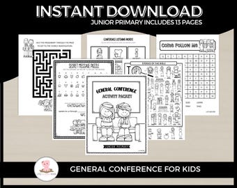 April General Conference kids activities by Little Wiggles Design