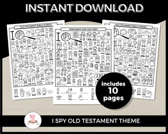 I spy Old Testament Bible activities by Little Wiggles Design