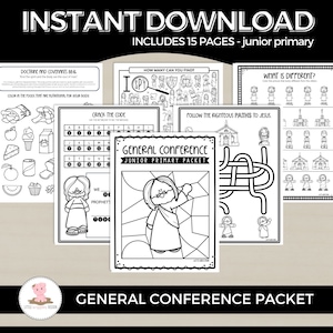 Latter Day Saint General Conference packet by Little Wiggles Design