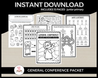Latter Day Saint General Conference packet by Little Wiggles Design