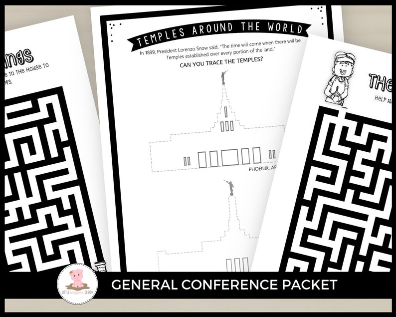 Church of Jesus Christ Of Latter Say Saints General Conference packet by Little Wiggles Design image 5