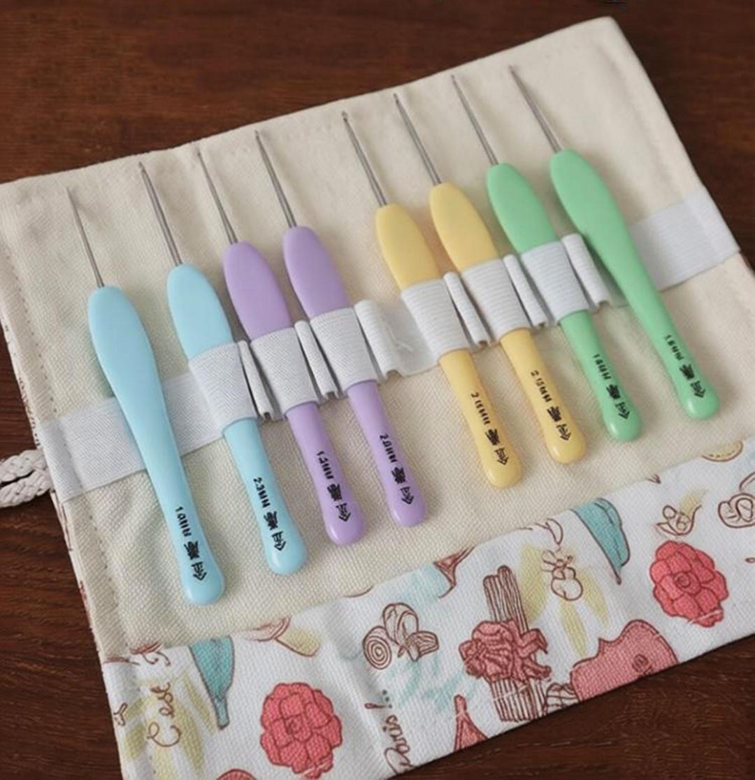 Jin Lan Macaron Resin Handle Crochet Hook 0.8mm-4.0mm Ergonomic