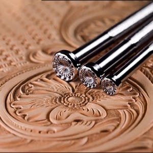 Leather Art Leather Carving Printing Flower Core Pattern
