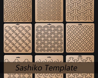 Sashiko Template Square Template Semicircle Template Twill Template Marking Template【36 Types】