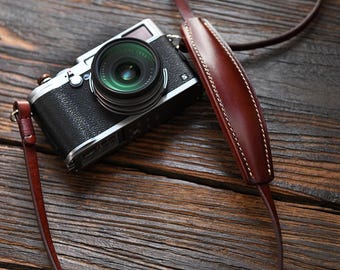 Cowhide Camera Shoulder Strap  Neck Strap Vintage Artistic Vegetable Tanned Cowhide Single Shoulder Strap