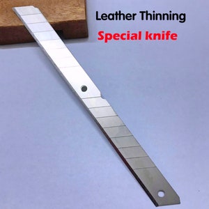 Special tool for leather thinning plus special blade lengthening art blade