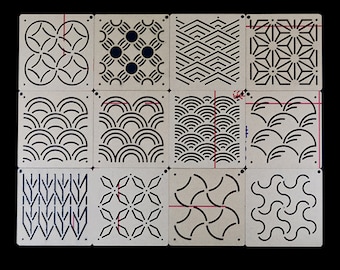 Sashiko Template Square Template Semicircle Template Twill Template Marking Template【15 Types】