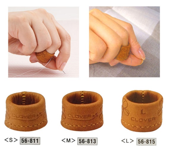 Japanese Clover Leather Thimble Sewing Quilting Embroidery Tool 