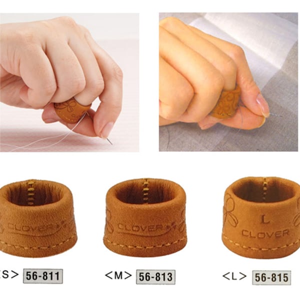 Japanischer Klee Leder Fingerhut Nähen Quilten Stickwerkzeug