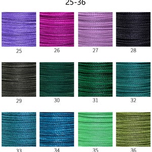 Round Waxed Thread 0.6mm in 44 Colours/polyester Thread/waxed Thread ...