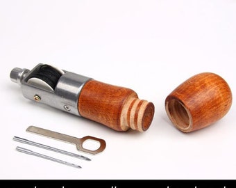 1 set Hand made leather sewing needle machine, Leather stitching Tools, Leather Craft Tool, Hand Stitching Device, Using for Leather Working