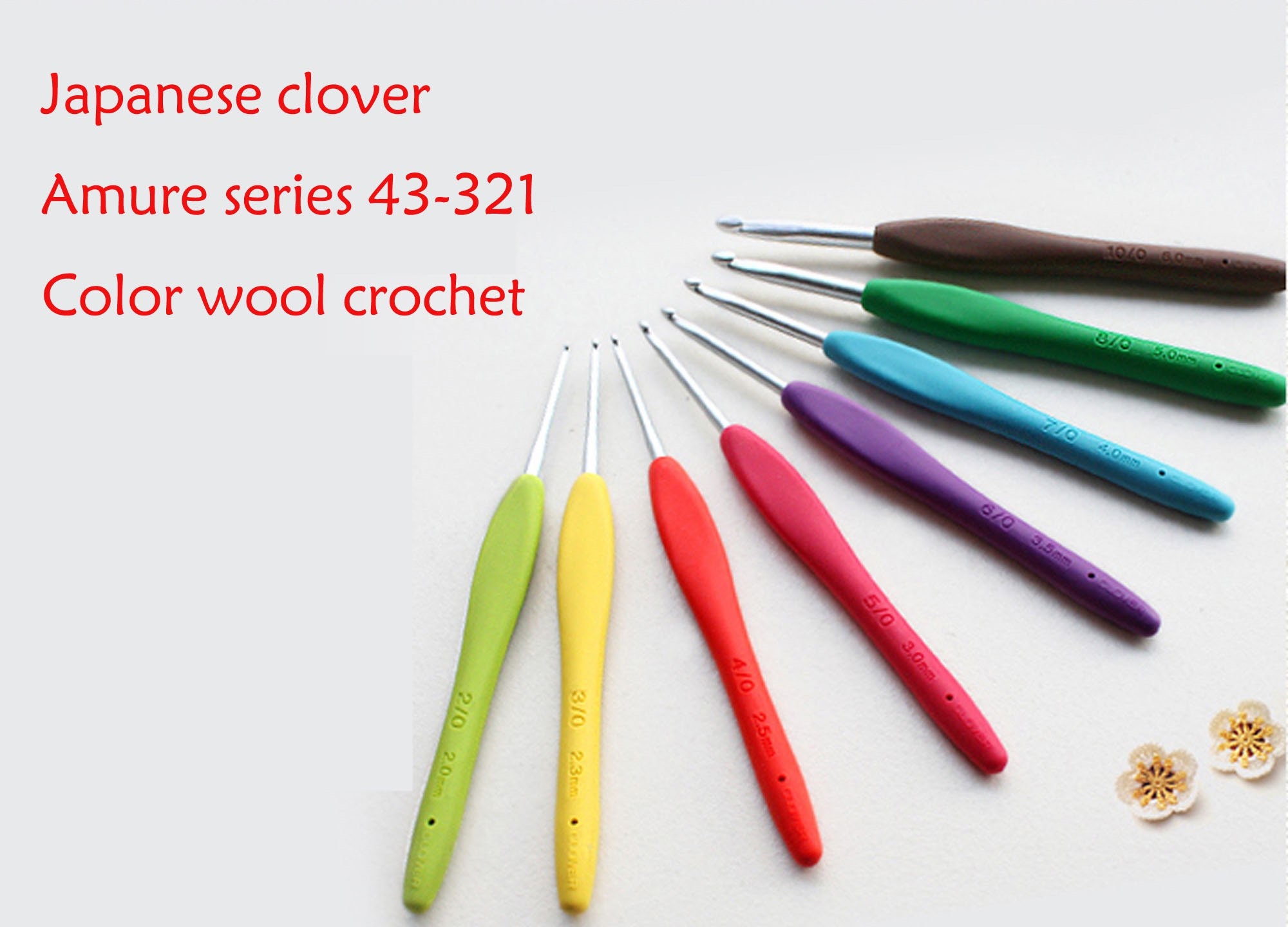 Clover Hook crochet needle Set 8 pcs Amure Japan 43-321