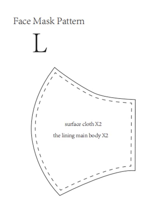 DIY Mask PatternPDF Cloth Mask template Fabric Mask Etsy