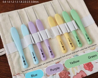 Jin Lan Macaron Resin Handle Crochet Hook 0.8mm-4.0mm Ergonomic