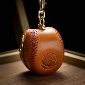 Handgefertigte Kopfhörer Tasche Kopfhörer Halter Retro Baseball Tasche Cord Organizer Leder Ohrhörer Hülle Airpods Beutel