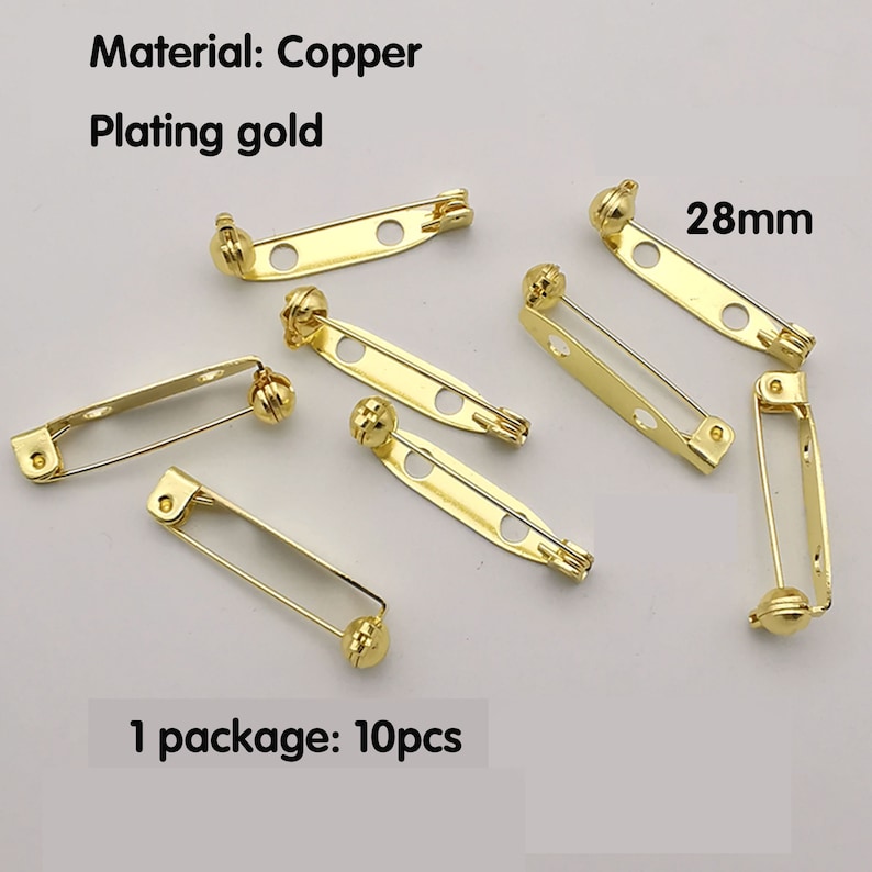 14 20 28 35mm Brass Brooch Pin Brass Brooch Pin Back Base Etsy