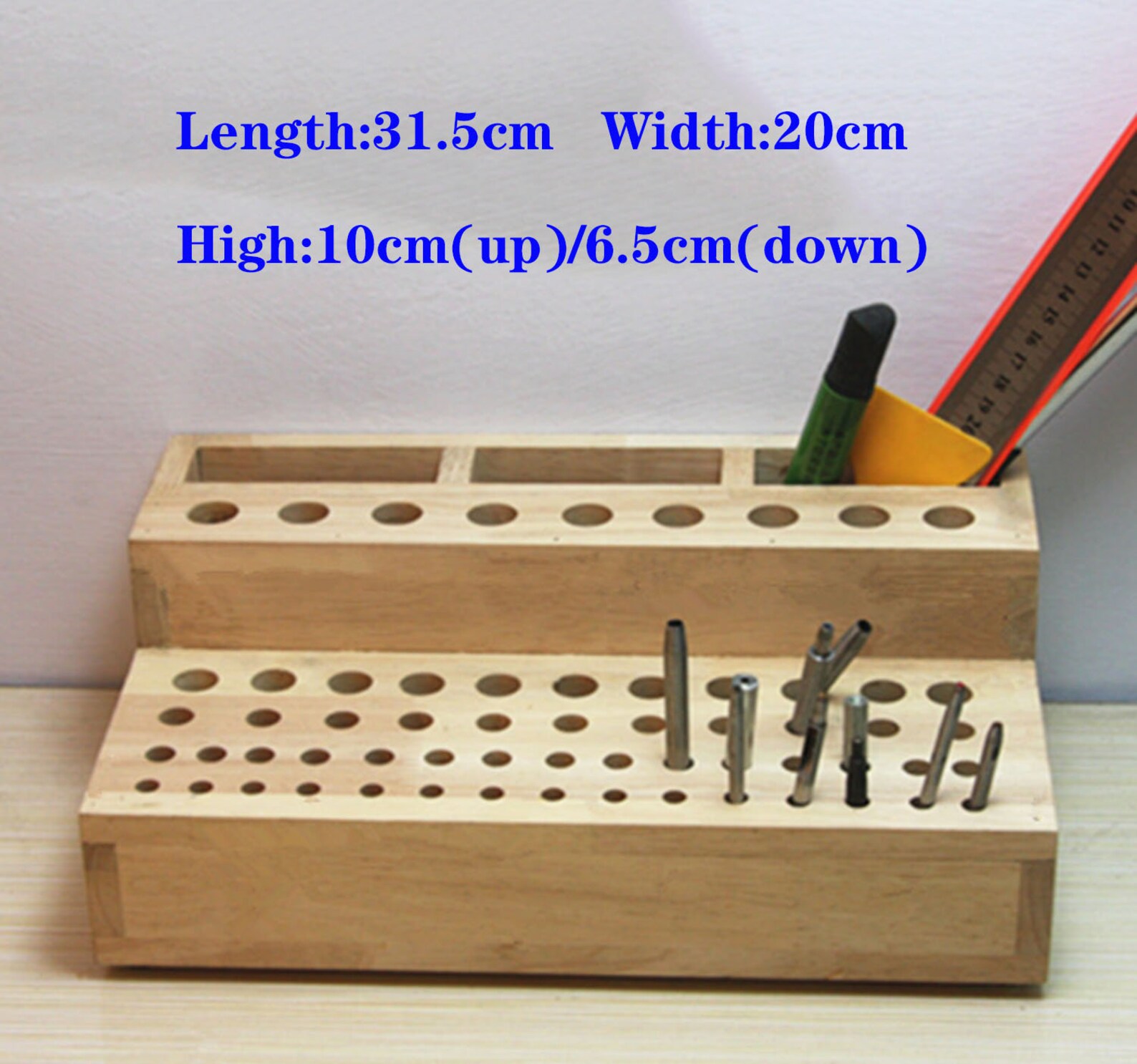 64 Holes Solid Wood Design Stamp OrganizerLeathercrafts Tools Etsy