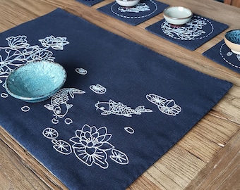 Sashiko Kit Tea Mat Kit Table Mat Sewing Kit Coaster Kit Cup Mat Kit