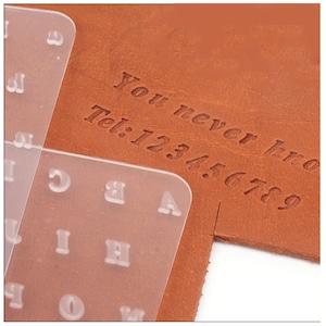 Carta carimbo de couro diy digital perfuração carta impressão perfuração moldes não cobre letras não aço ferramentas couro
