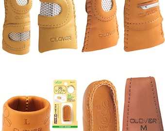 Japanese clover  leather thimble sewing quilting  embroidery tool