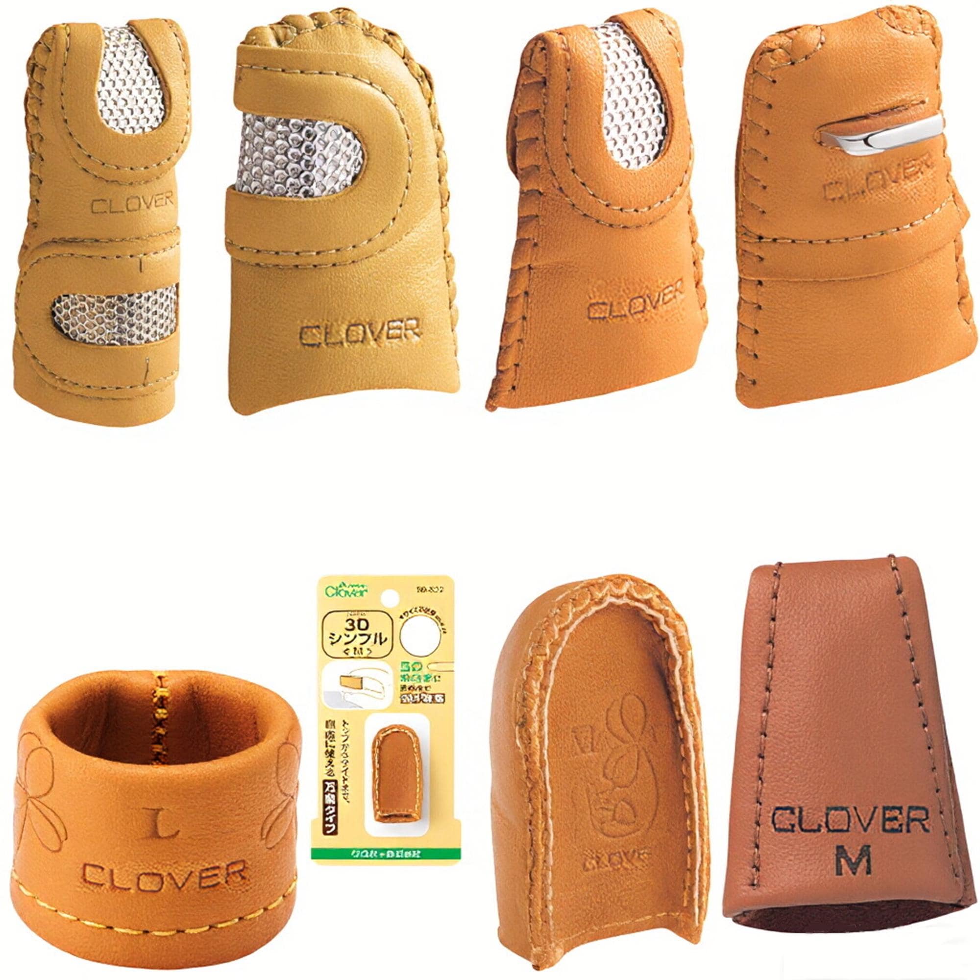 Japanese clover leather thimble sewing quilting embroidery tool