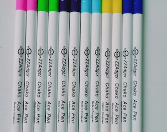 7 Colors Adger Water Soluble Pens Water Erasable Marking Pen Marking Pen Pattern Transferring Fabric Marker Pen Embroidery Cross Stitch